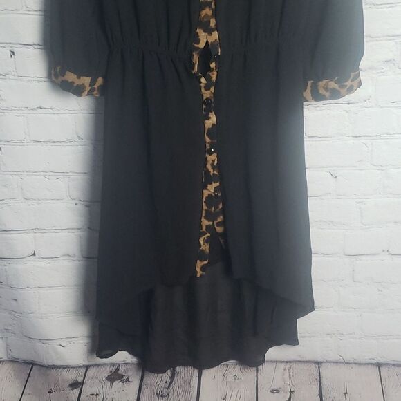 Black Cheetah Dress or Top - Picture 7 of 10